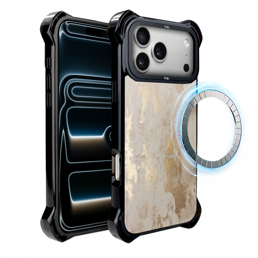 Pouzdro Ibizu DropGuard Ultra s MagSafe pro iPhone 17 Pro Max, zlaté