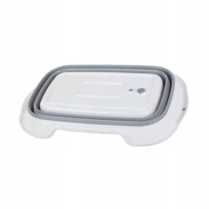 MISKA SKŁADANA SILIKONOWA Z ODPŁYWEM NA PRANIE 40l Kolor odcienie szarości