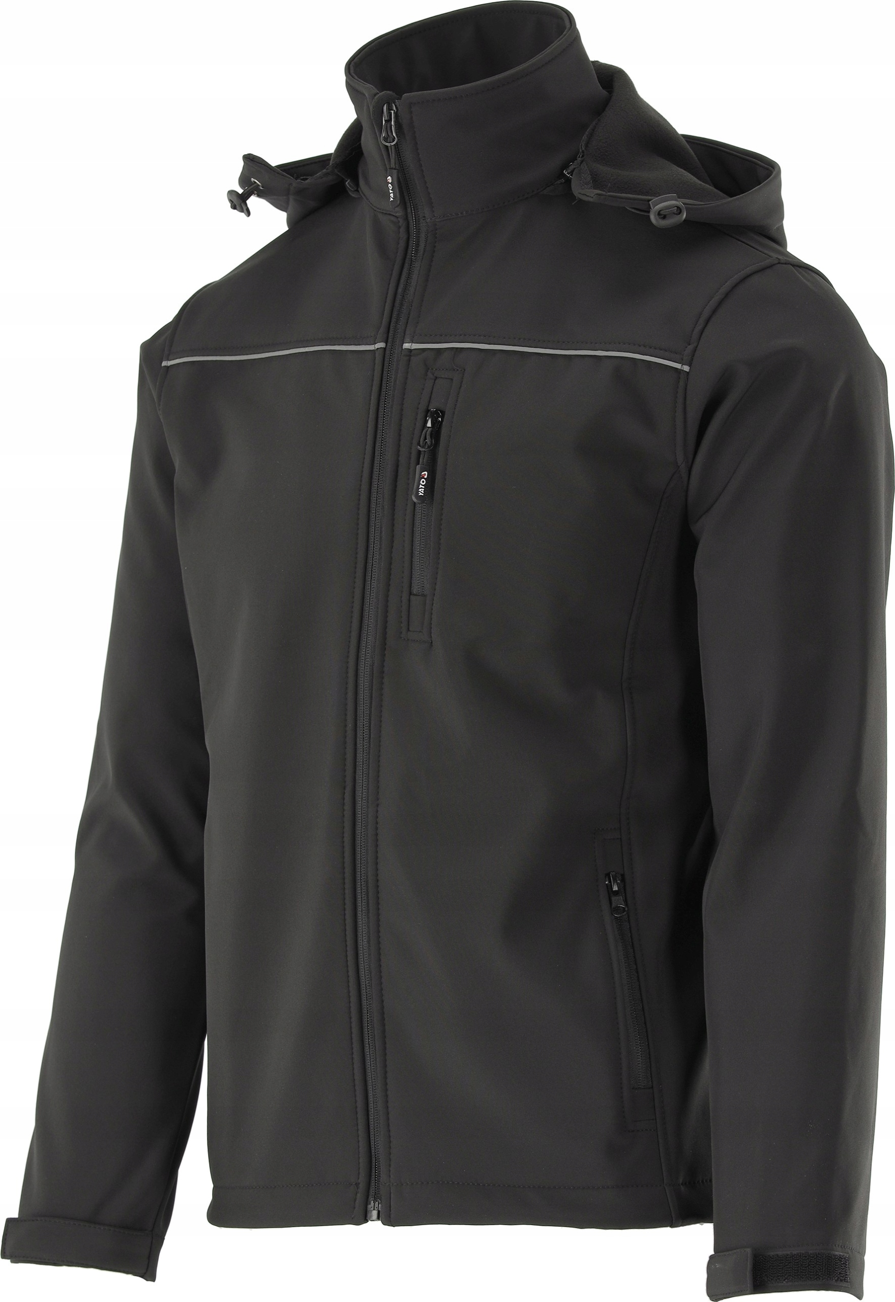 KURTKA SOFTSHELL Z KAPTUREM CZARNA OBSIDIAN ROZM. S/34 YATO YT-79550