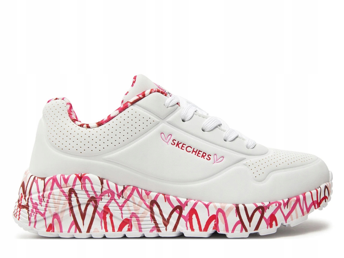Buty damskie Skechers 314976LWRPK Uno Lite Lovely Luv Białe 39,5