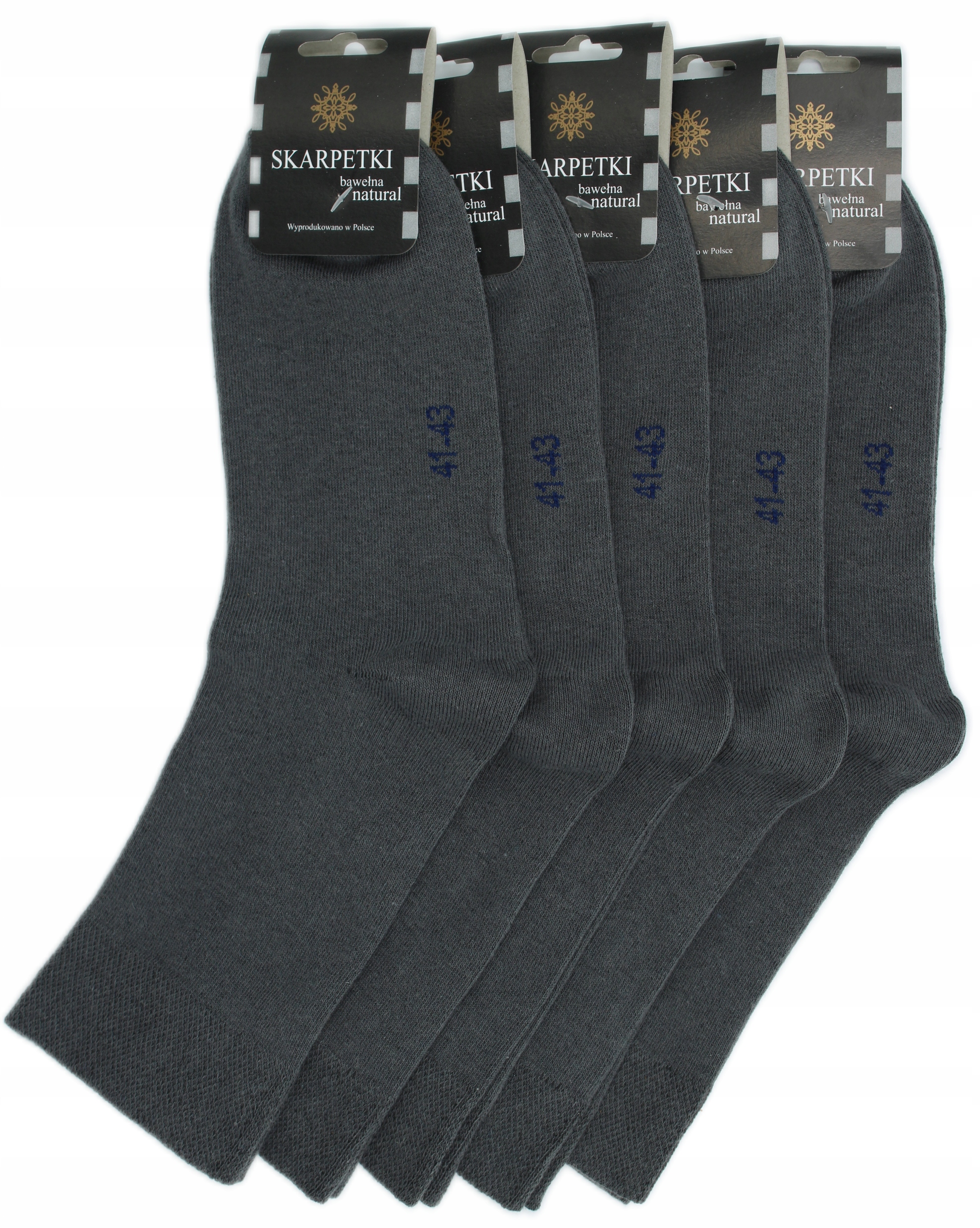 

Skarpety 5par Męskie Bawełniane Polskie 41-43