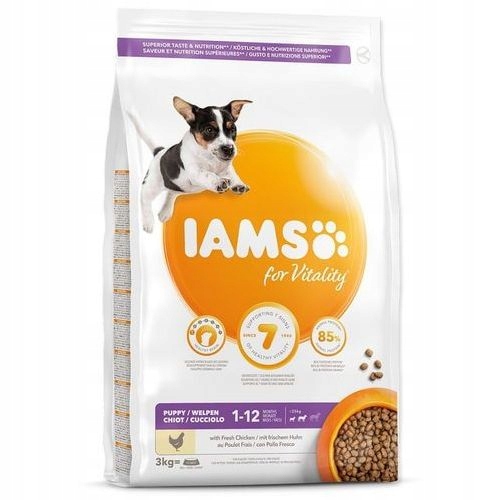Levně Iams Dog Puppy Small & Medium Chicken 12kg