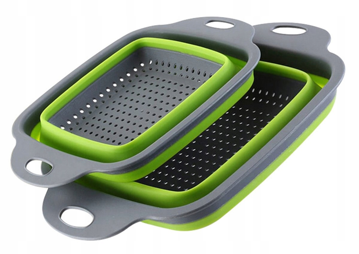 

Durszlak Cedzak Silikonowy Składany Zestaw 2 Szt