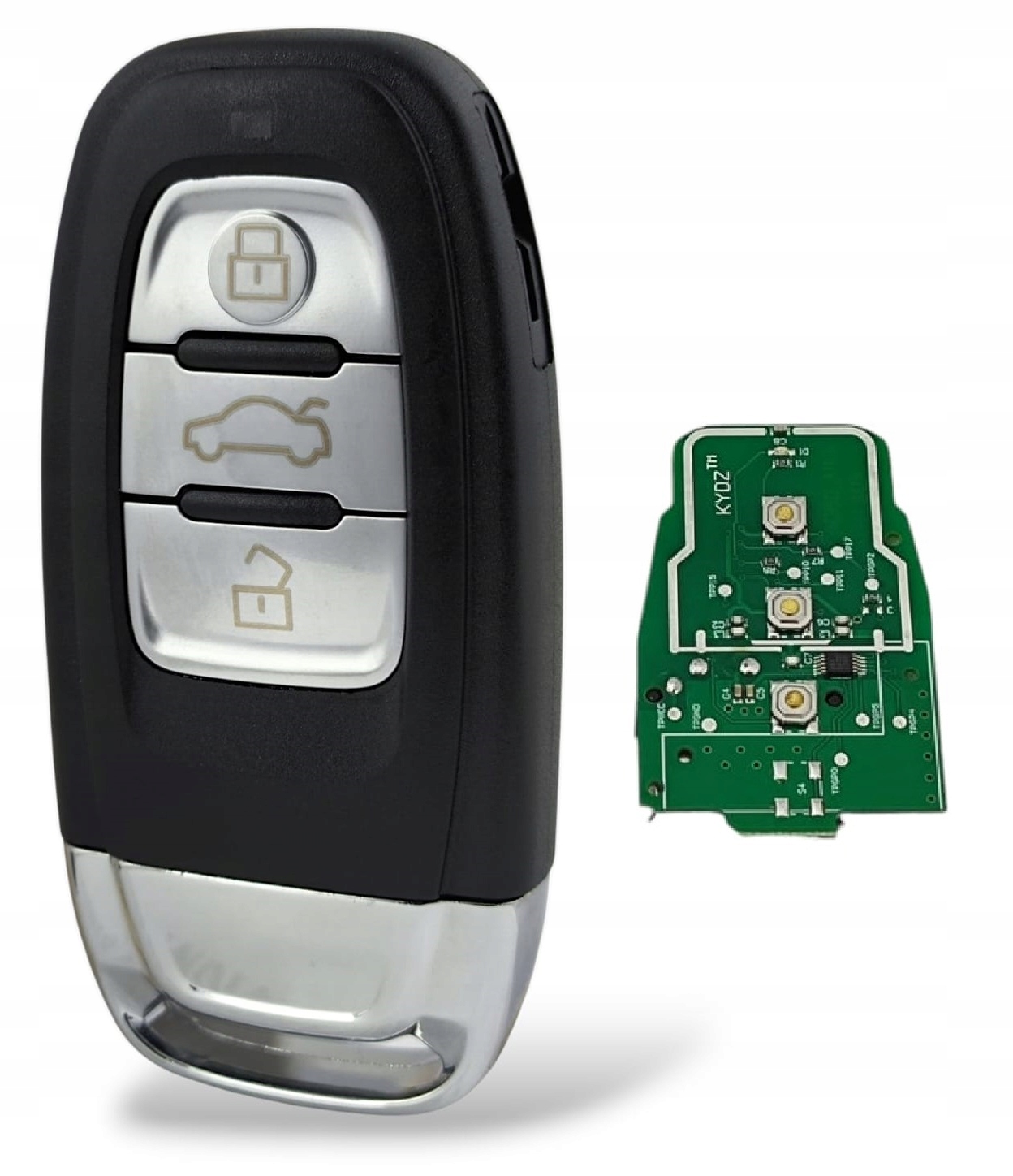 Klíč s dálkovým ovládáním Audi A4 A5 Q3 Q5 Q7 433MHz Bez Keyless! PCF7945