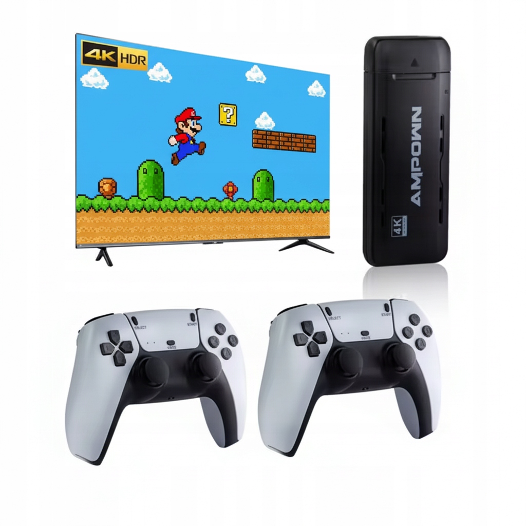 Konsola Retro Gra Telewizyjna Emulator 2 Pady Karta 64GB 20000 Gier Pl