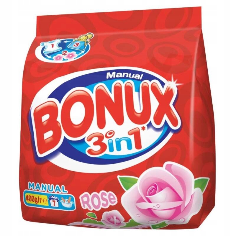 

Bonux 3W1 Rose Proszek Do Prania Ręcznego 400G