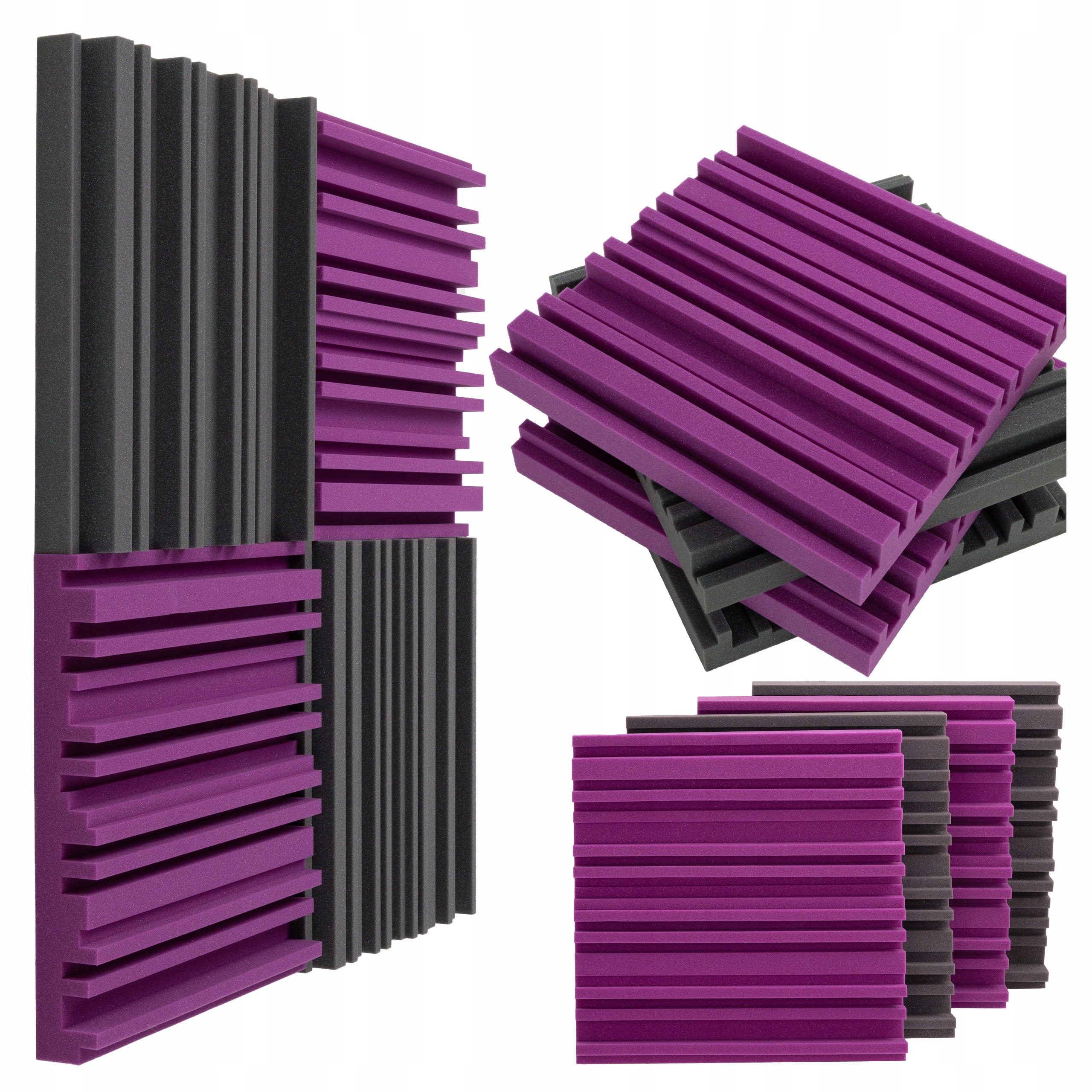 Fialová a šedá houbička akustická měkký panel do dětského pokoje strop