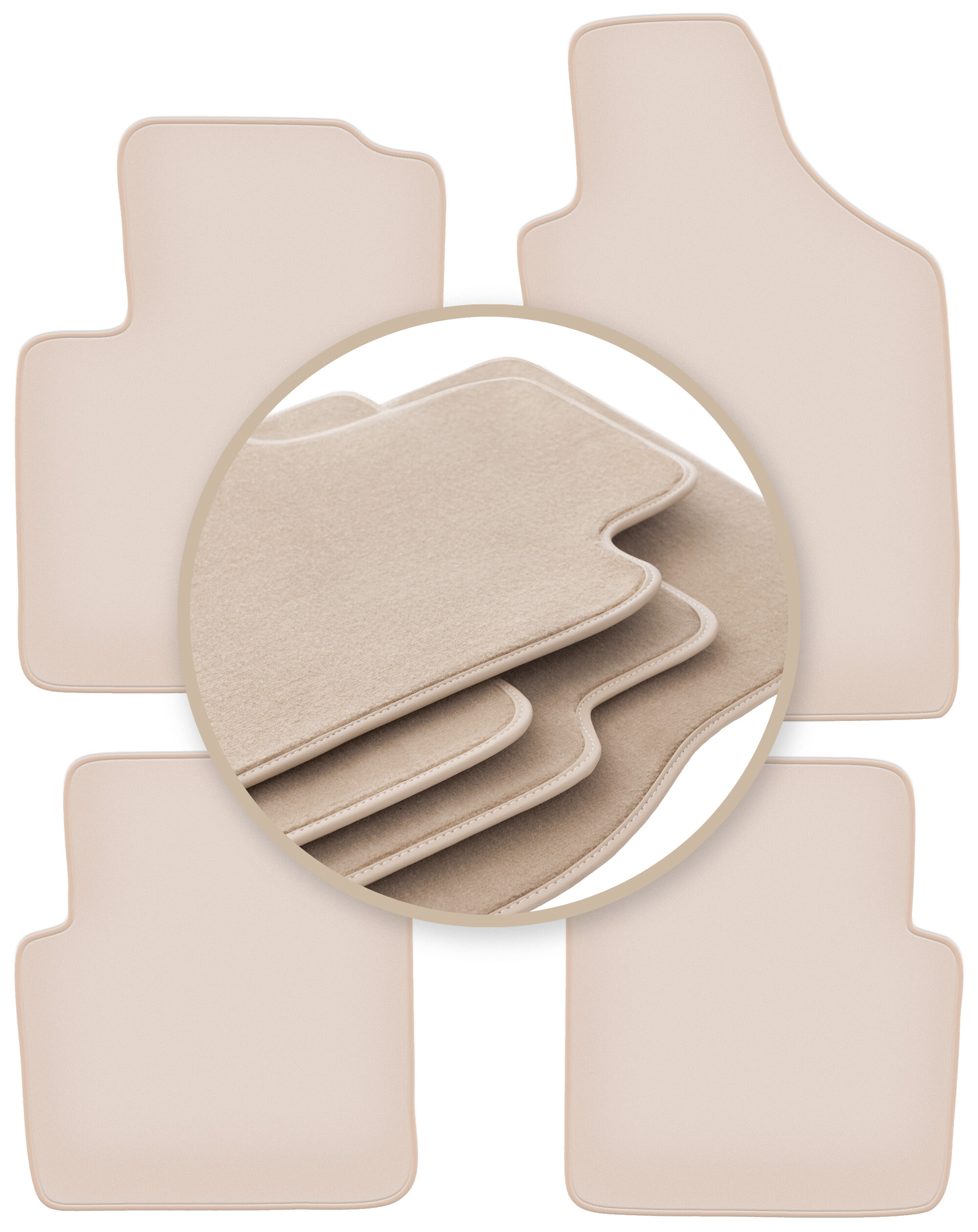 Velúrové koberčeky 10 mm Premium pre: Ford Ka MK2 hatchback 2008-2012