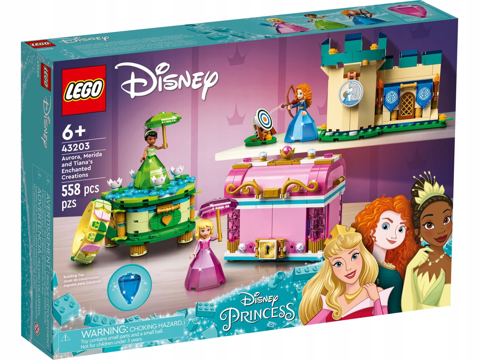 Lego Disney 43203 Zaklęte twory Aurory Meridy Tiany