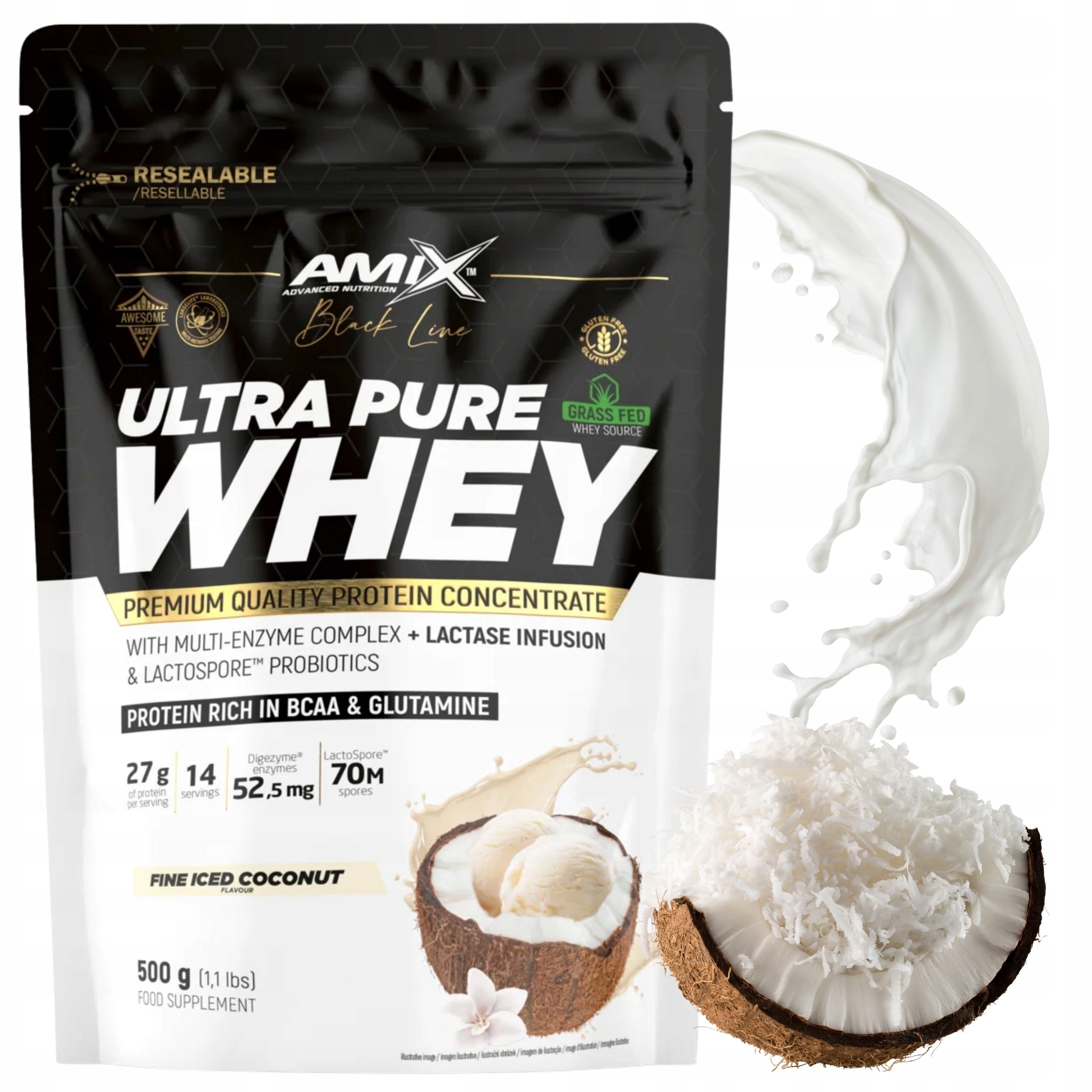 Syrovátkový Koncentrát Wpc Protein Kokosová Ultra Pure Whey 500 g