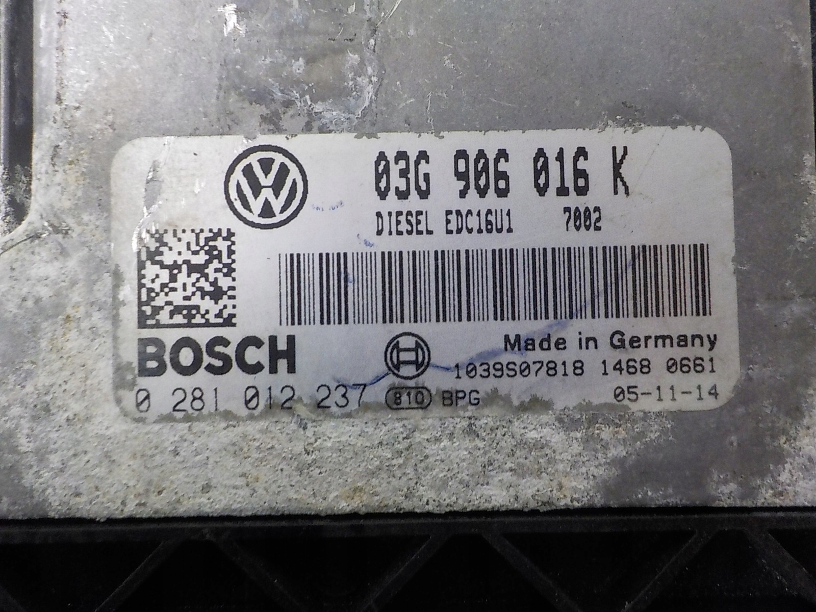 SKODA computer control unit 03G906016K 0281012237