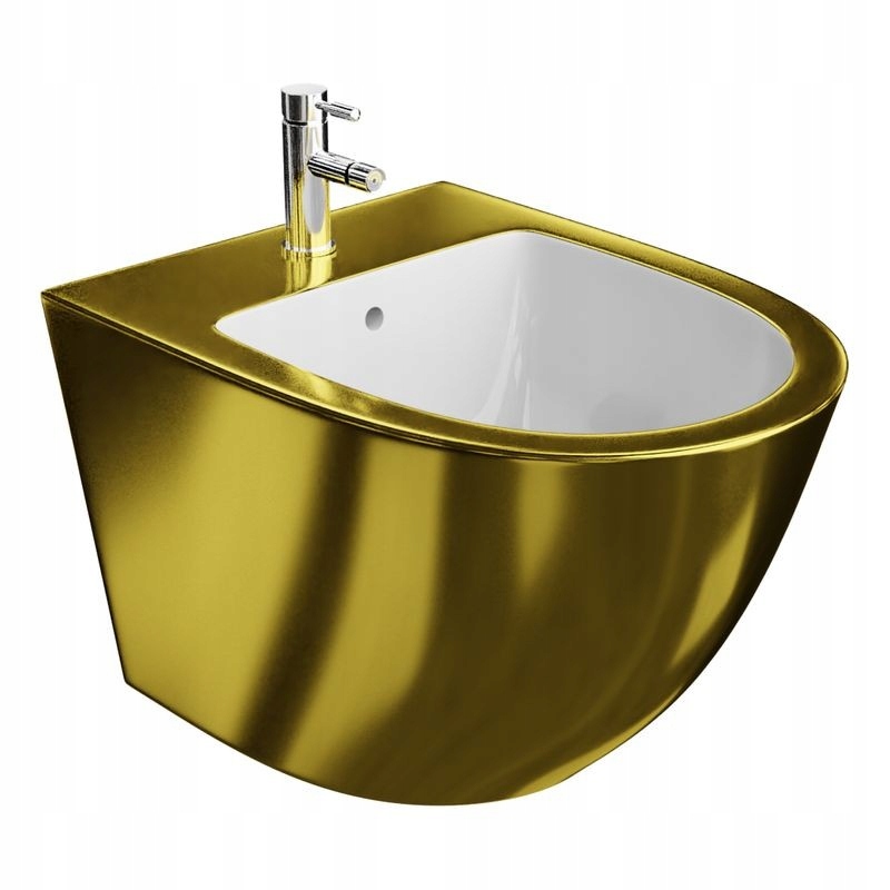 Závěsný bidet Sofi Slim Gold/White – Elegance a funkčnost