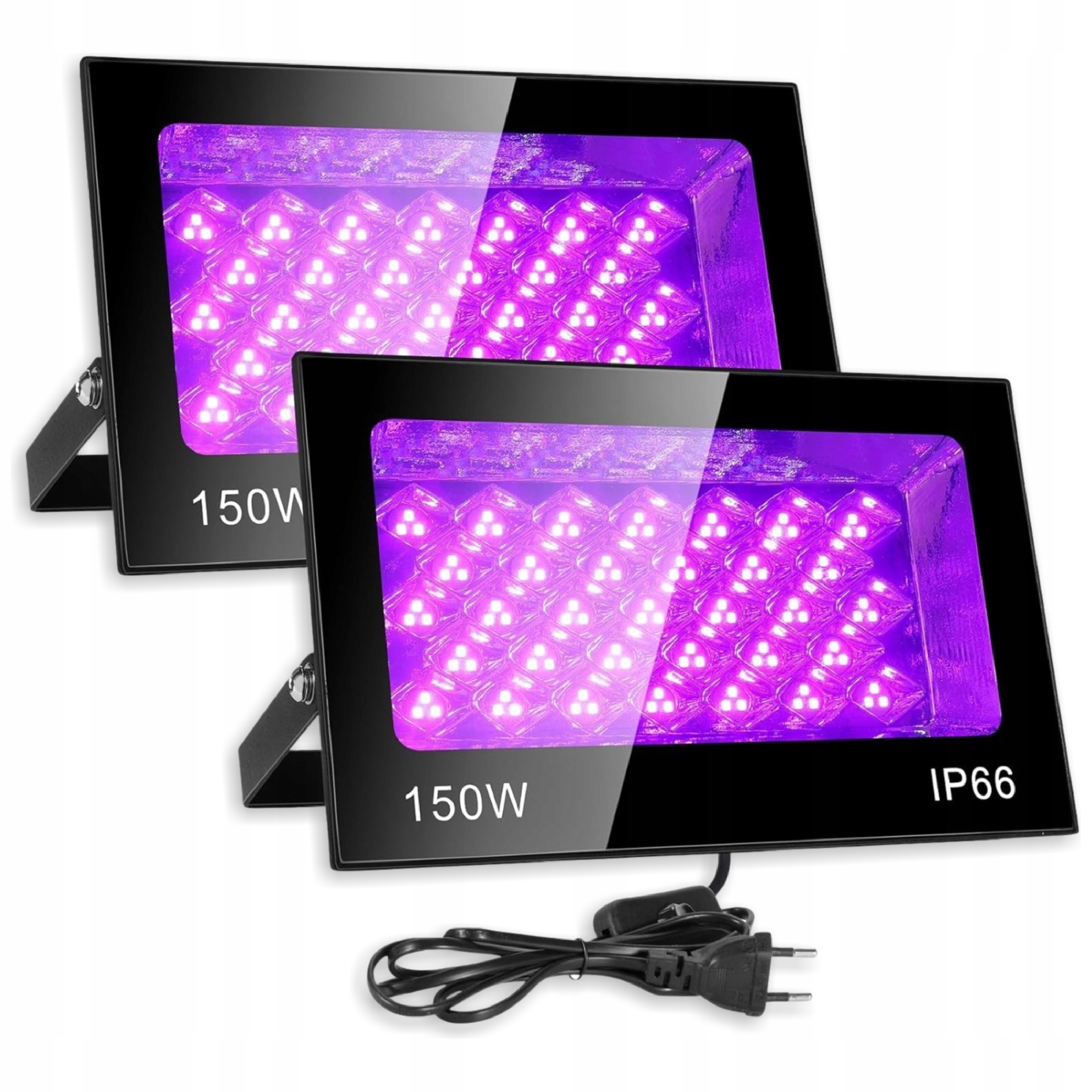 Uv reflektor 150W sada 2 kusů ultrafialová lampa neonová párty IP66