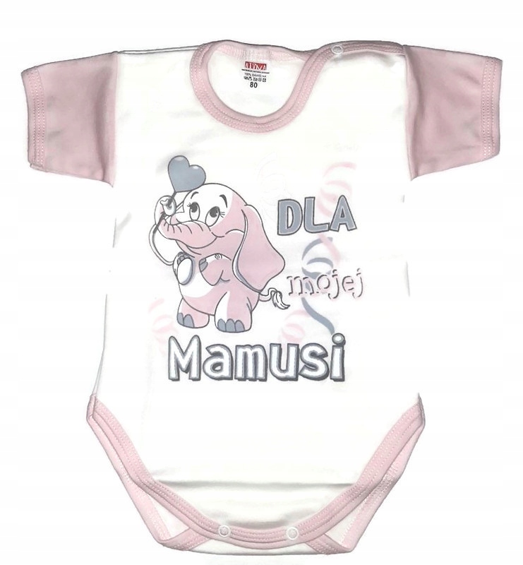 BODY KRÓTKI RĘKAW! Śmieszne napisy! Rozm. 80 Rozmiar 80