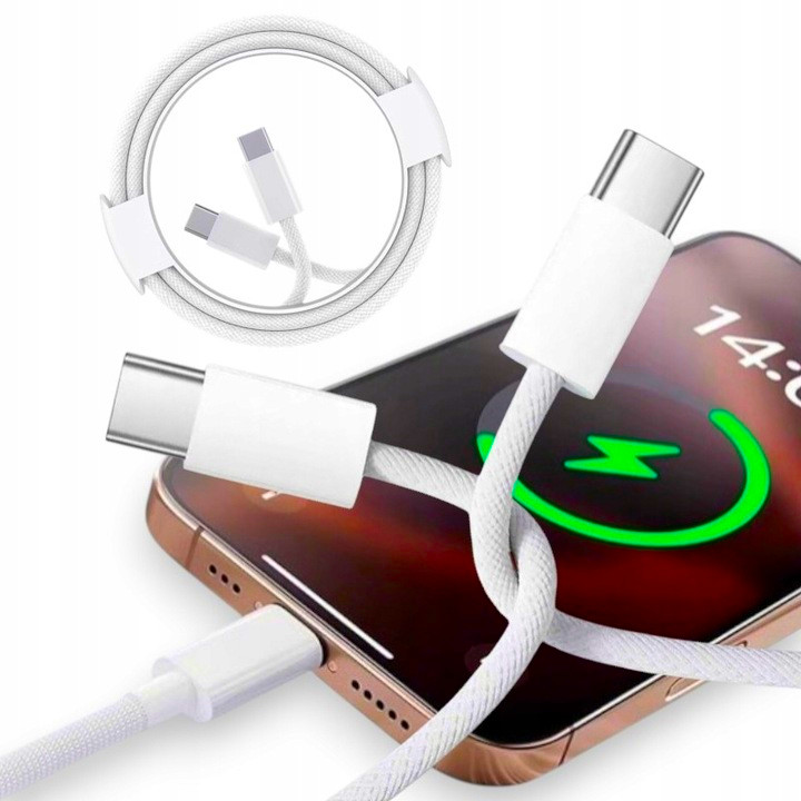 Szybki Kabel 1M Przewód Usb Typ C Usb Type-c Szybkie Ładowanie Qc Pd 100W