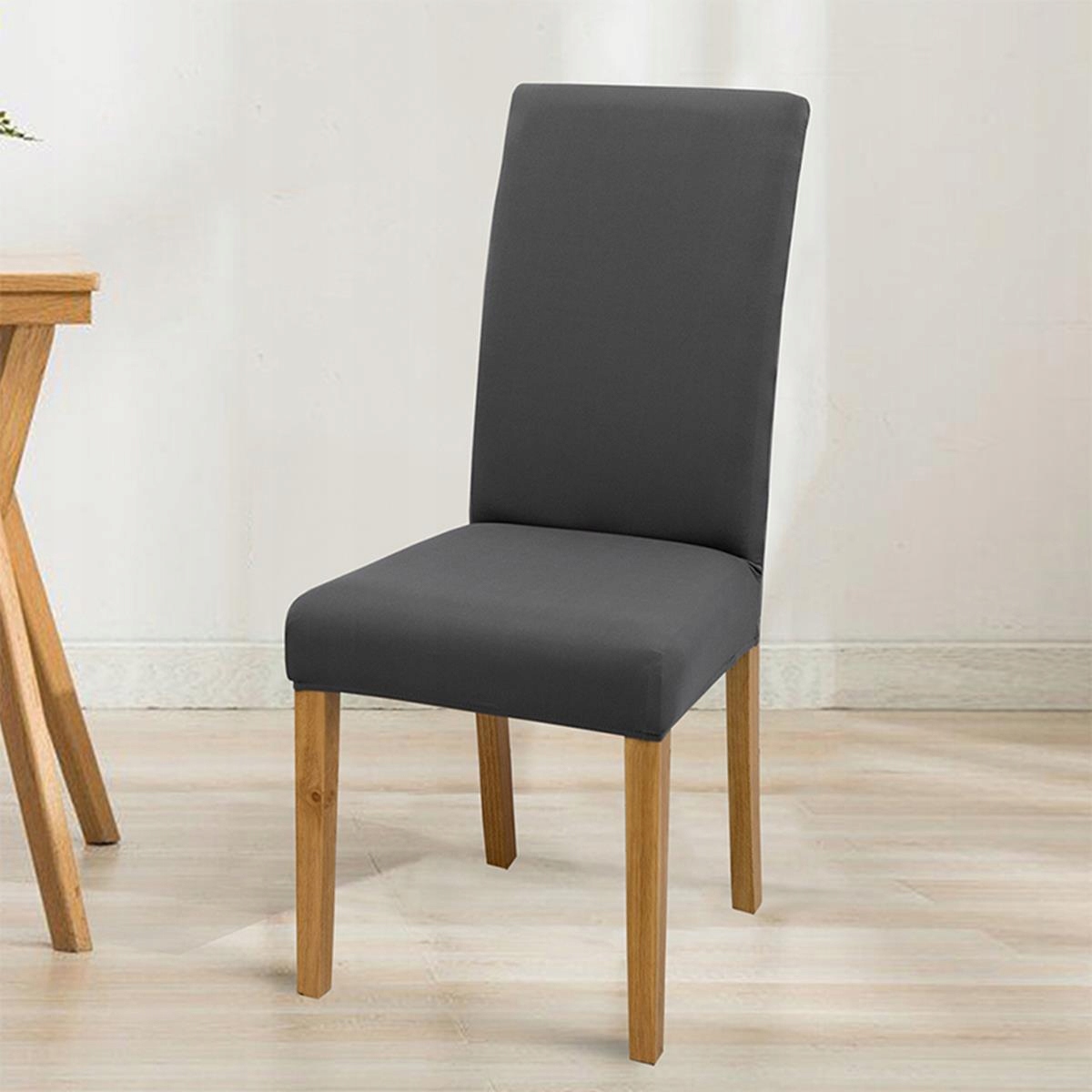 POKROWCE NA KRZESŁA SPANDEX ELASTYCZNE SZARE MS32