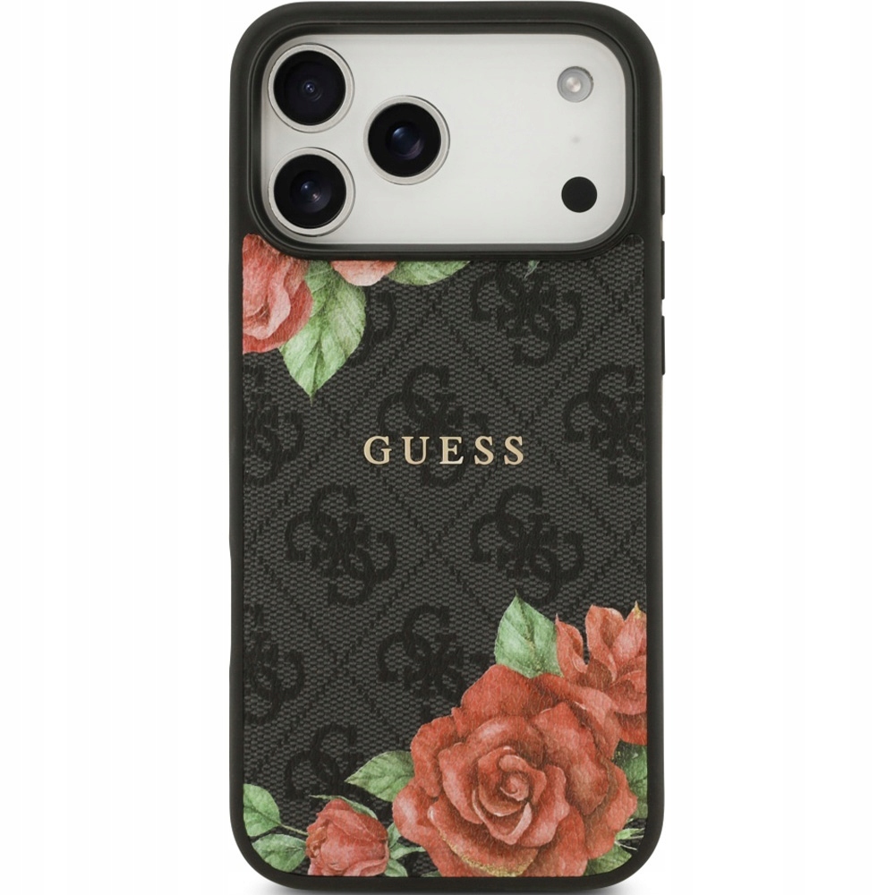 Pouzdro Guess Flower pro iPhone 17 Pro, pro MagSafe, pevný obal , zadní kryt