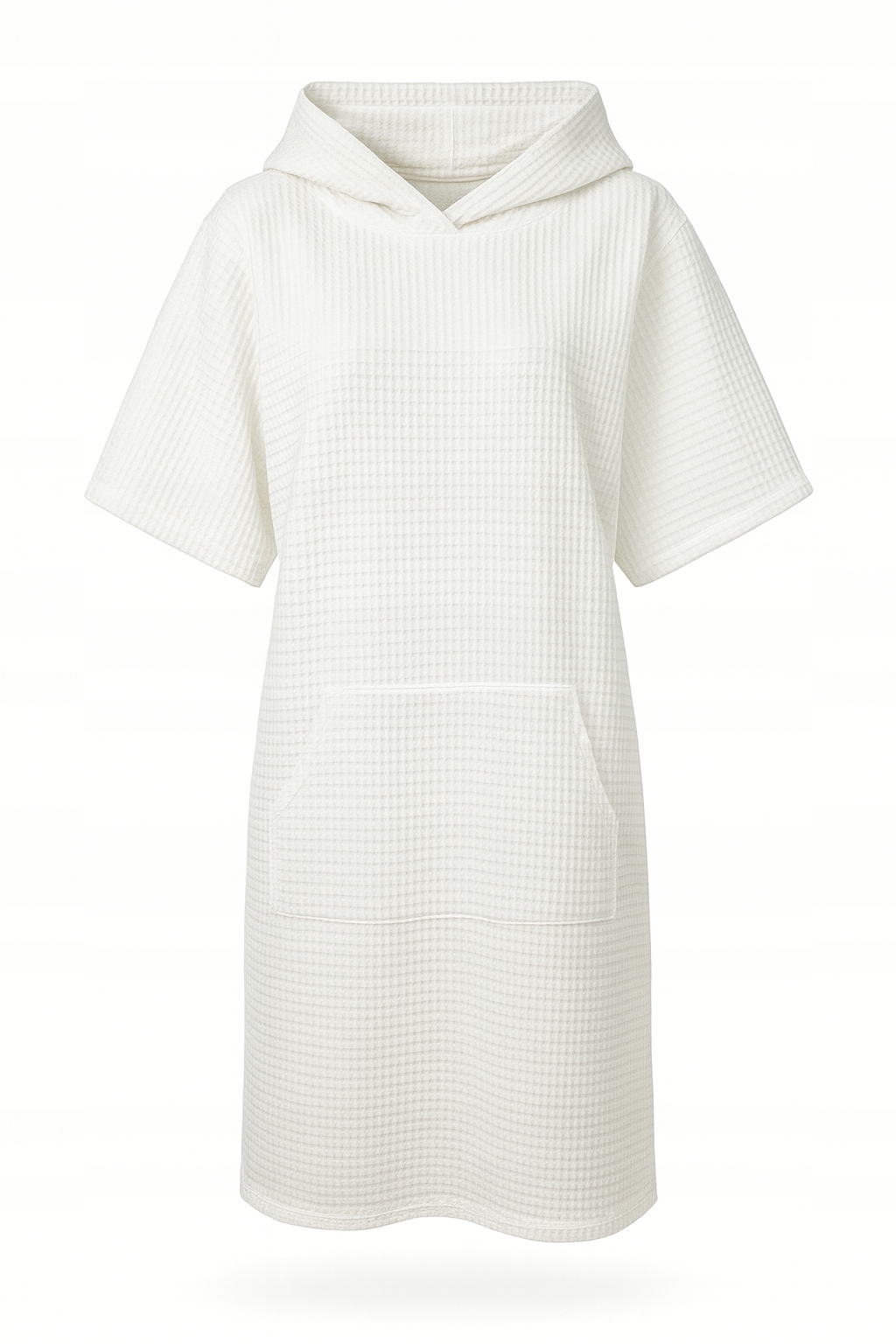 Waflowy Cienki Ręcznik Ponczo z Kapturem VitalHome dla Morsów L/XL Biały