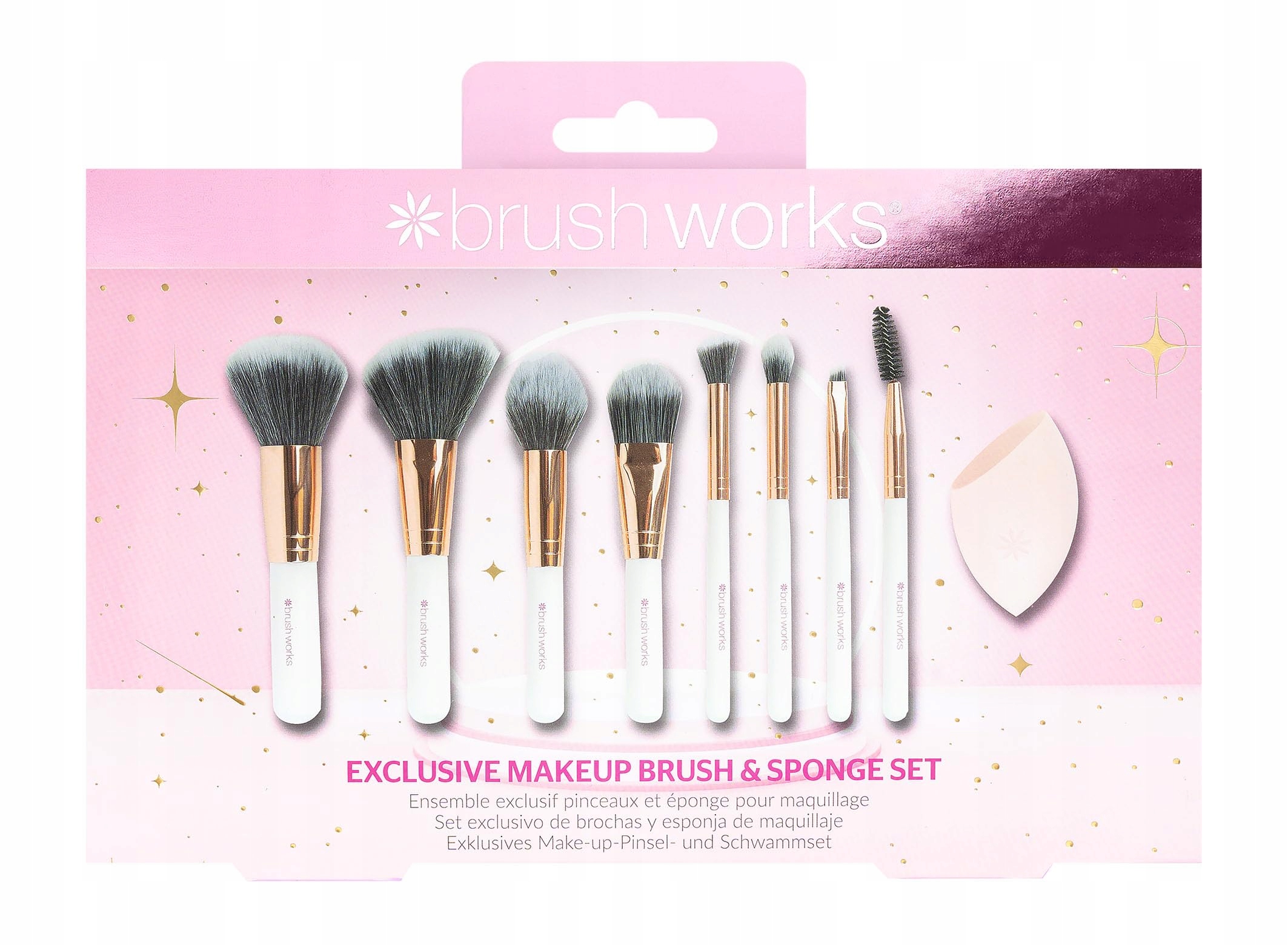 Brushworks Exkluzivní Sada Štětců a houbiček na make-up Cruelty-Free Vegan