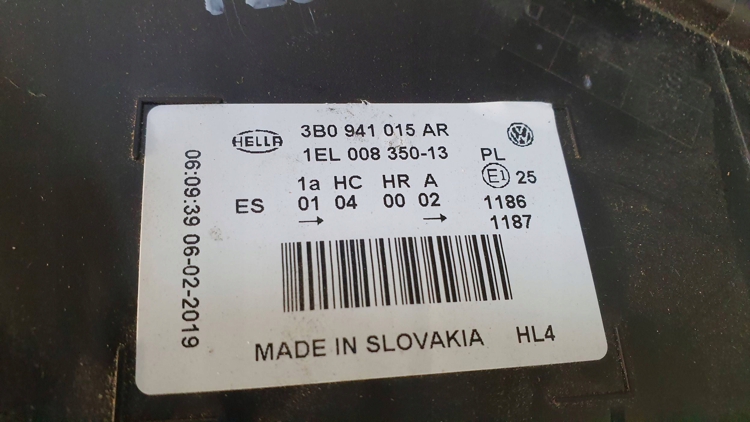 light front left VW PASSAT B5 LIFT 00- 3B0941015AR