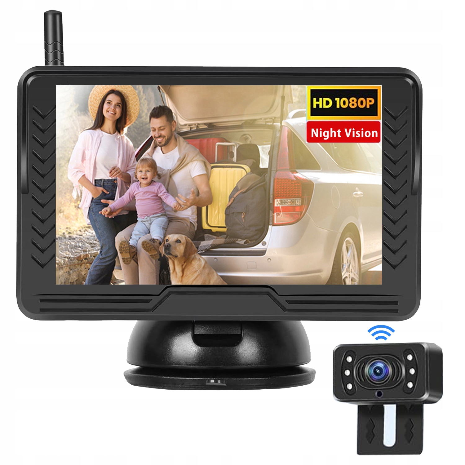 Súprava cúvacej kamery s 5" LCD monitorom do auta 12-24V IP68 Nočné videnie Ahd Širokouhlá
