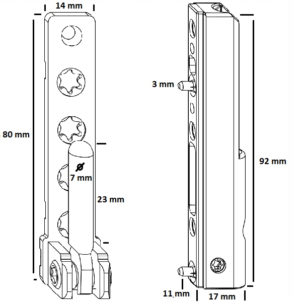 ZAWIAS DOLNY DO DRZWI BALKONOWYCH PLASTIKOWYCH do okna Marka Drutex