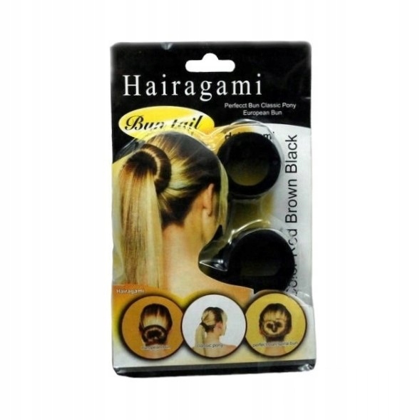 Hairagami / twister do włosów CZARNY