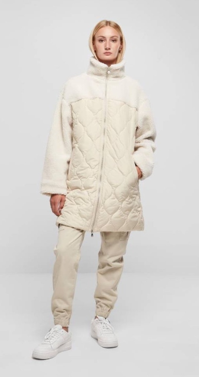 Urban Classic Dámský Béžový Prošívaný Kabát Na Zip 3XL Jhl