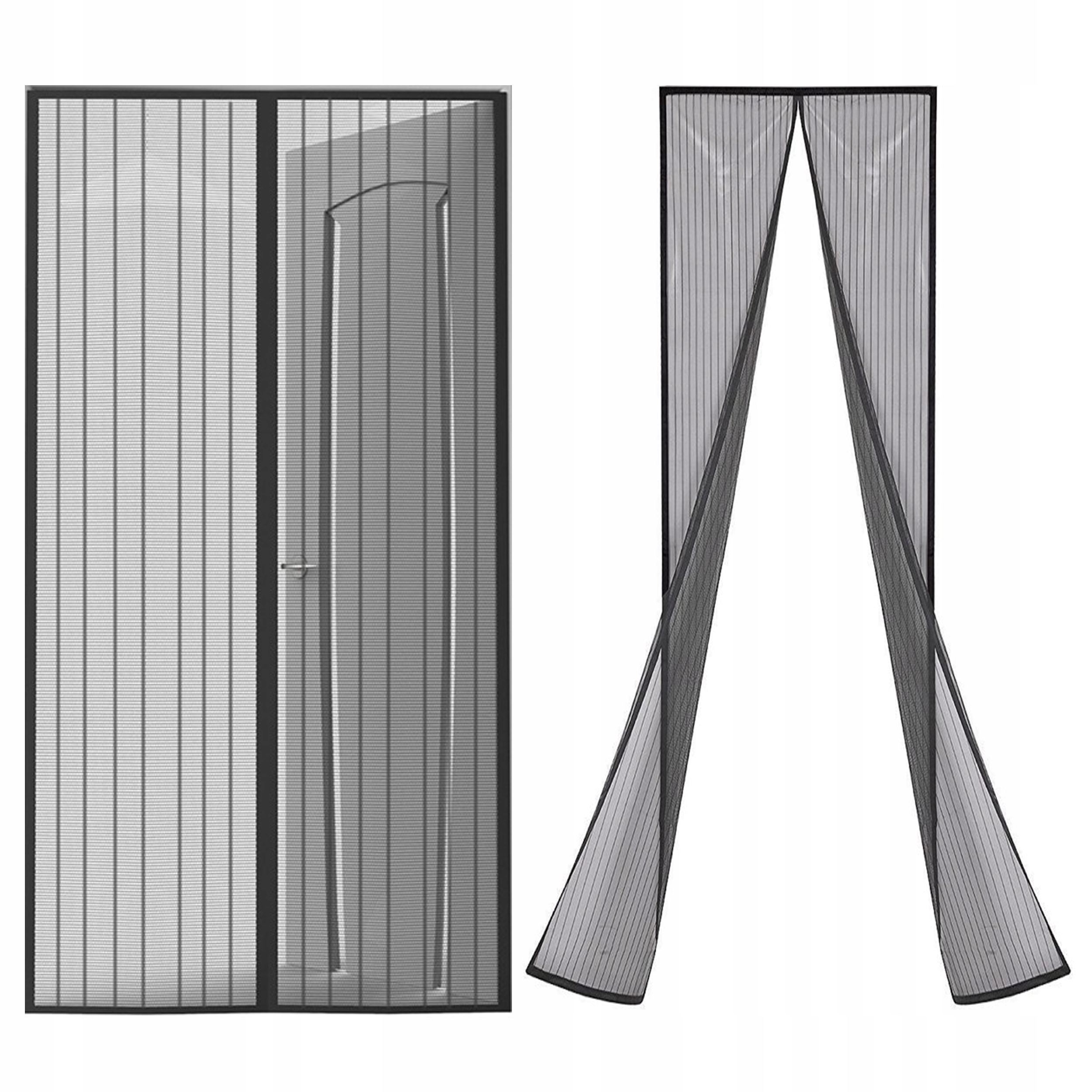 Moskytiéra na dveře Balkonové magnety Závěs 100x210 Černá