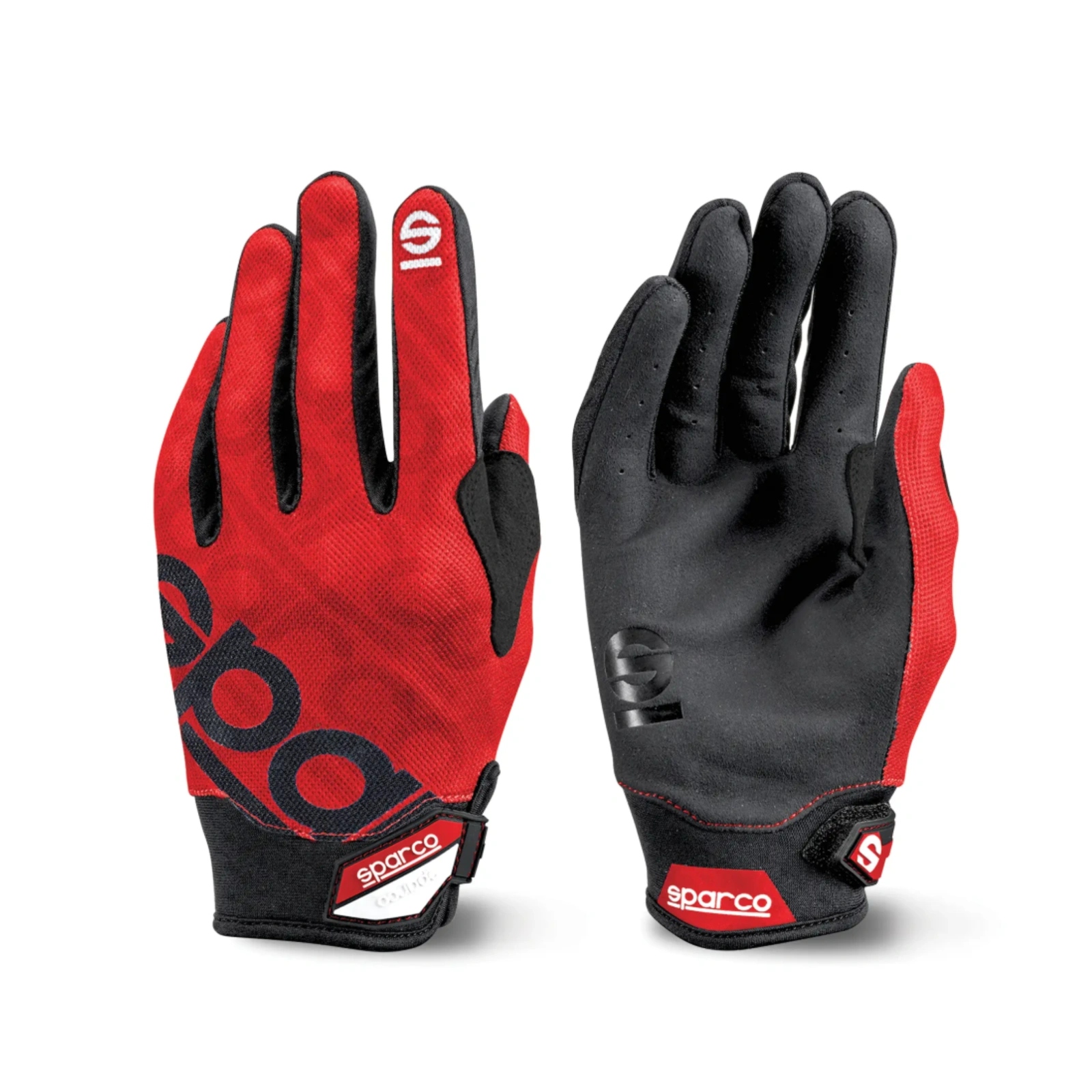 Rękawice Sparco wyścigowe Meca-3 Motorsport czerwone na rzep rozmiar L