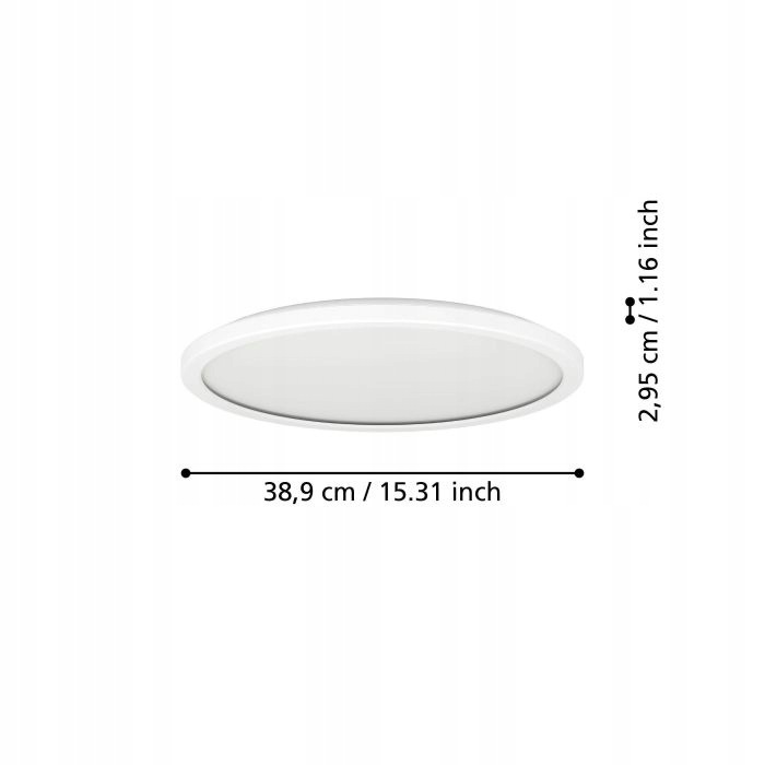 Eglo connect Led stropná lampa Rovito-Z, biela, 39 cm, Rgb, aplikácia Smar