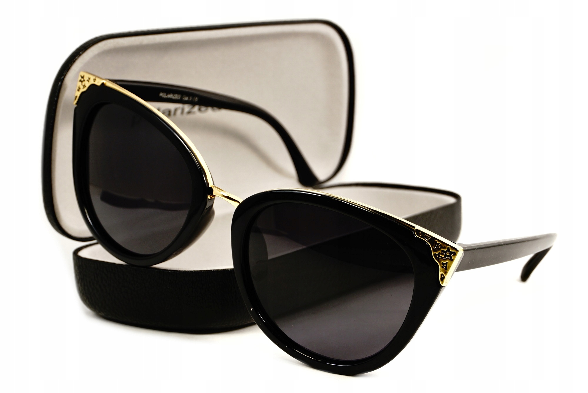 

Klasyczne Okulary Przeciwsłoneczne Kocie Oczy Etui