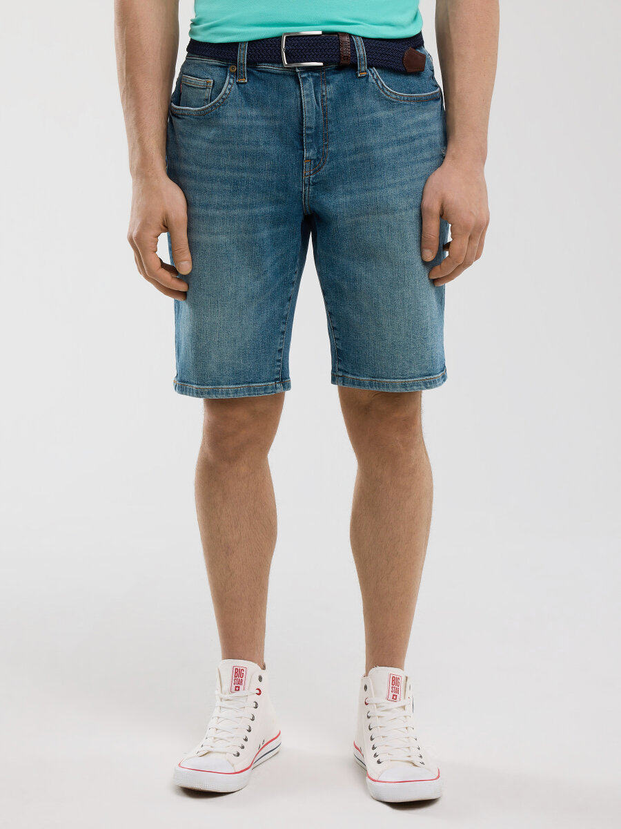 Big Star Pánské Džínové Šortky Modré Aden 496 W36