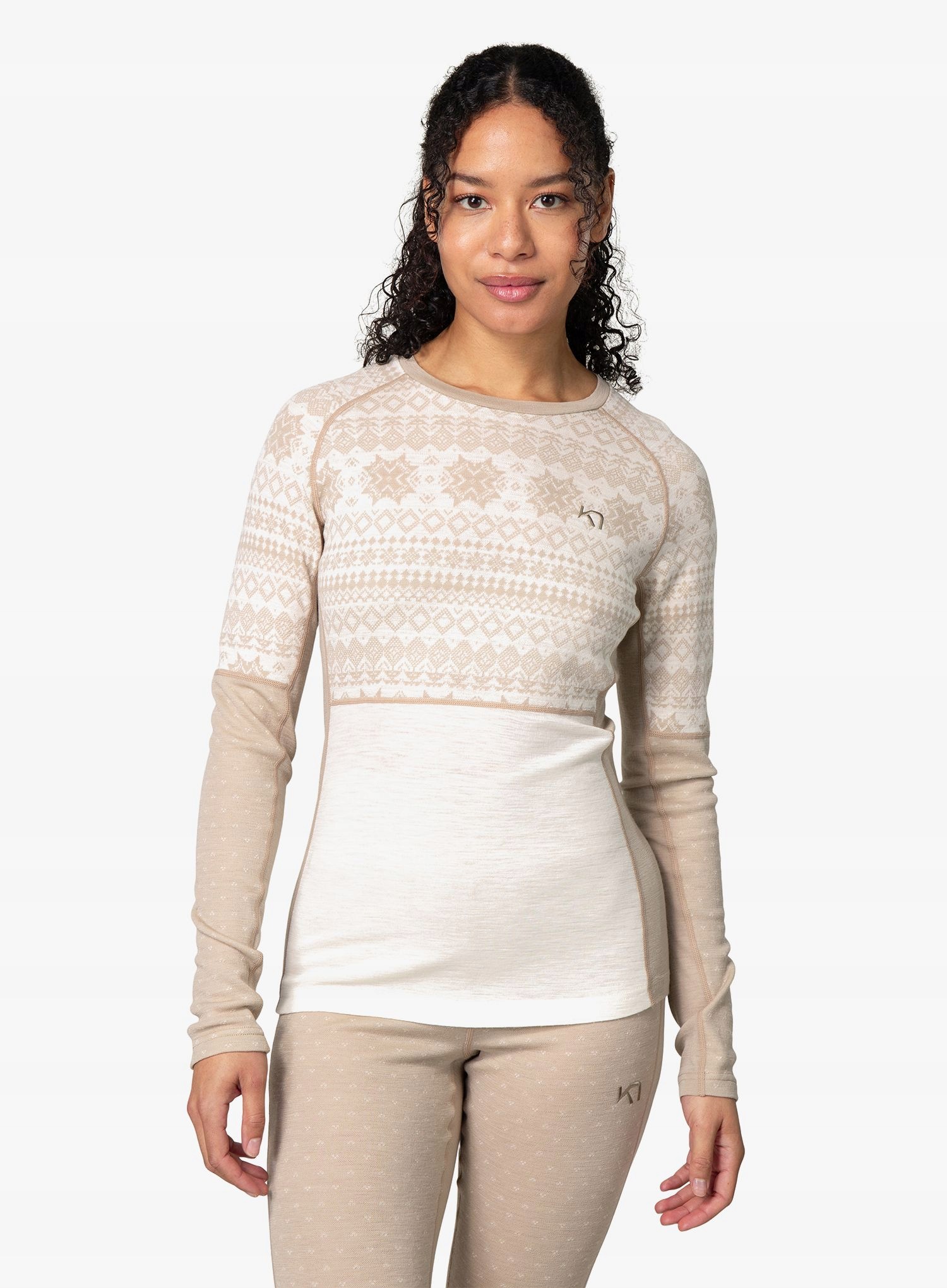 Mikina termoaktivní mikina Kari Traa Vilma Long Sleeve mocha S