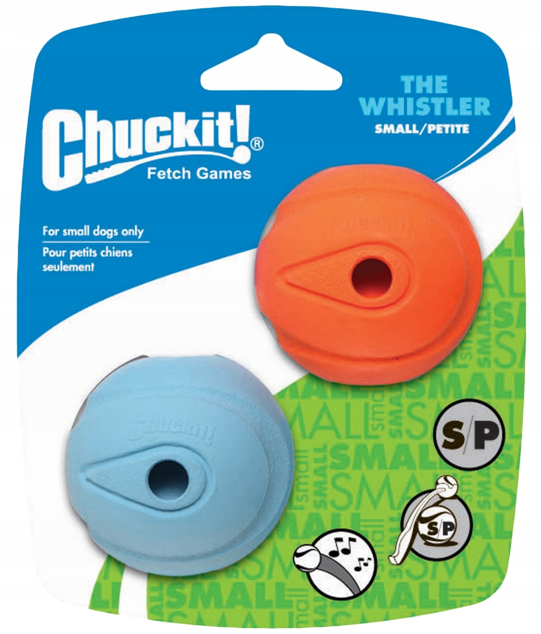 

Chuckit! The Whistler zestaw dwóch piłek S gwiżdzą