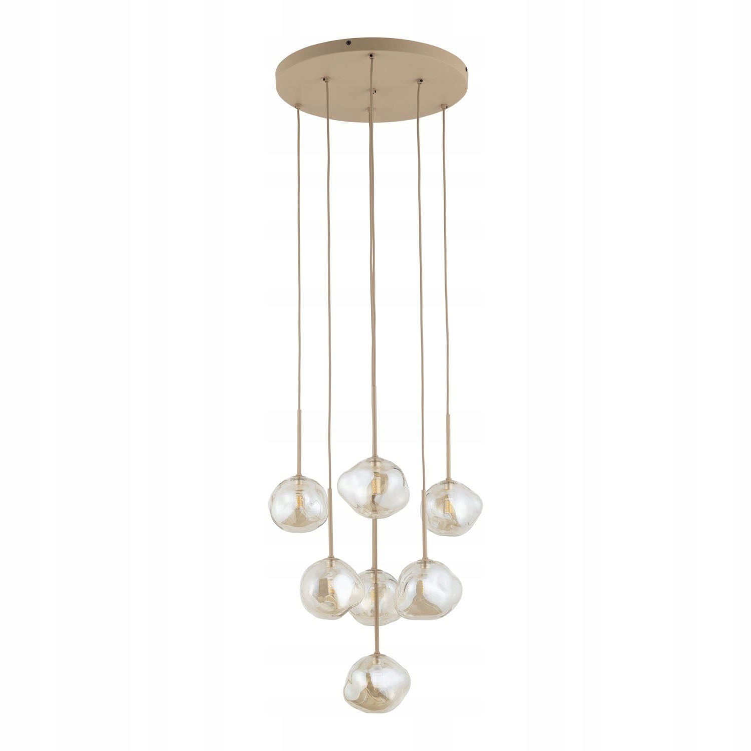 Závesné svietidlo Béžová Lava 7xG9 Sklenené do jedálne 150 cm Tk Lighting