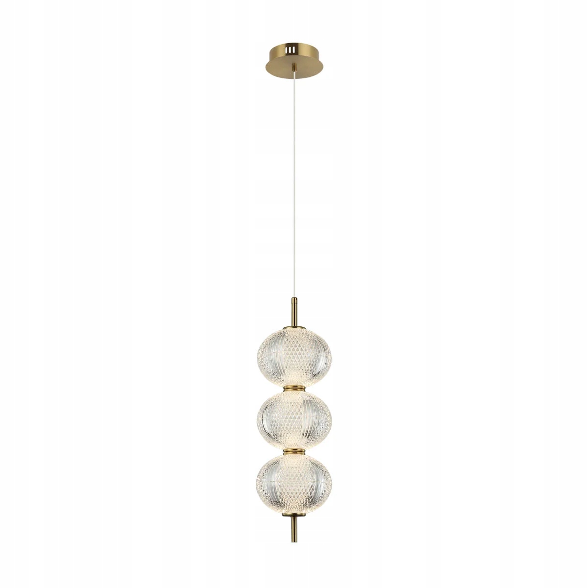 Závesná lampa Italux Lazie Led 13W Mosadzná Sklenené Bombičky 3Pkt