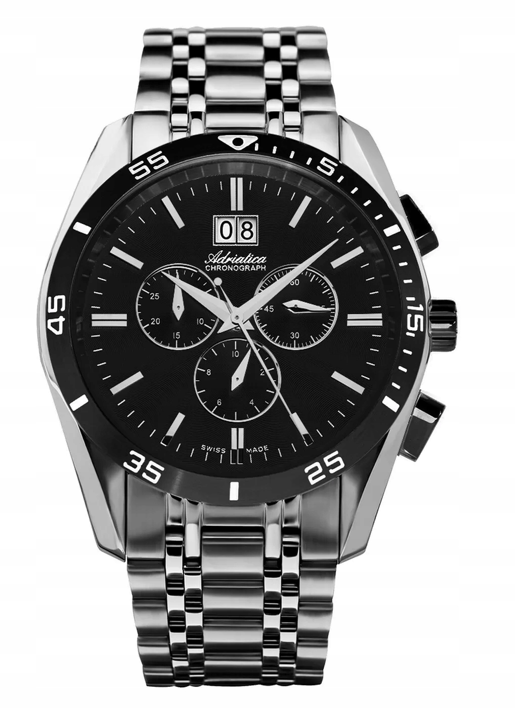 Pánské Hodinky Adriatica na náramku A8202.Y114CH Chronograf Swiss Made