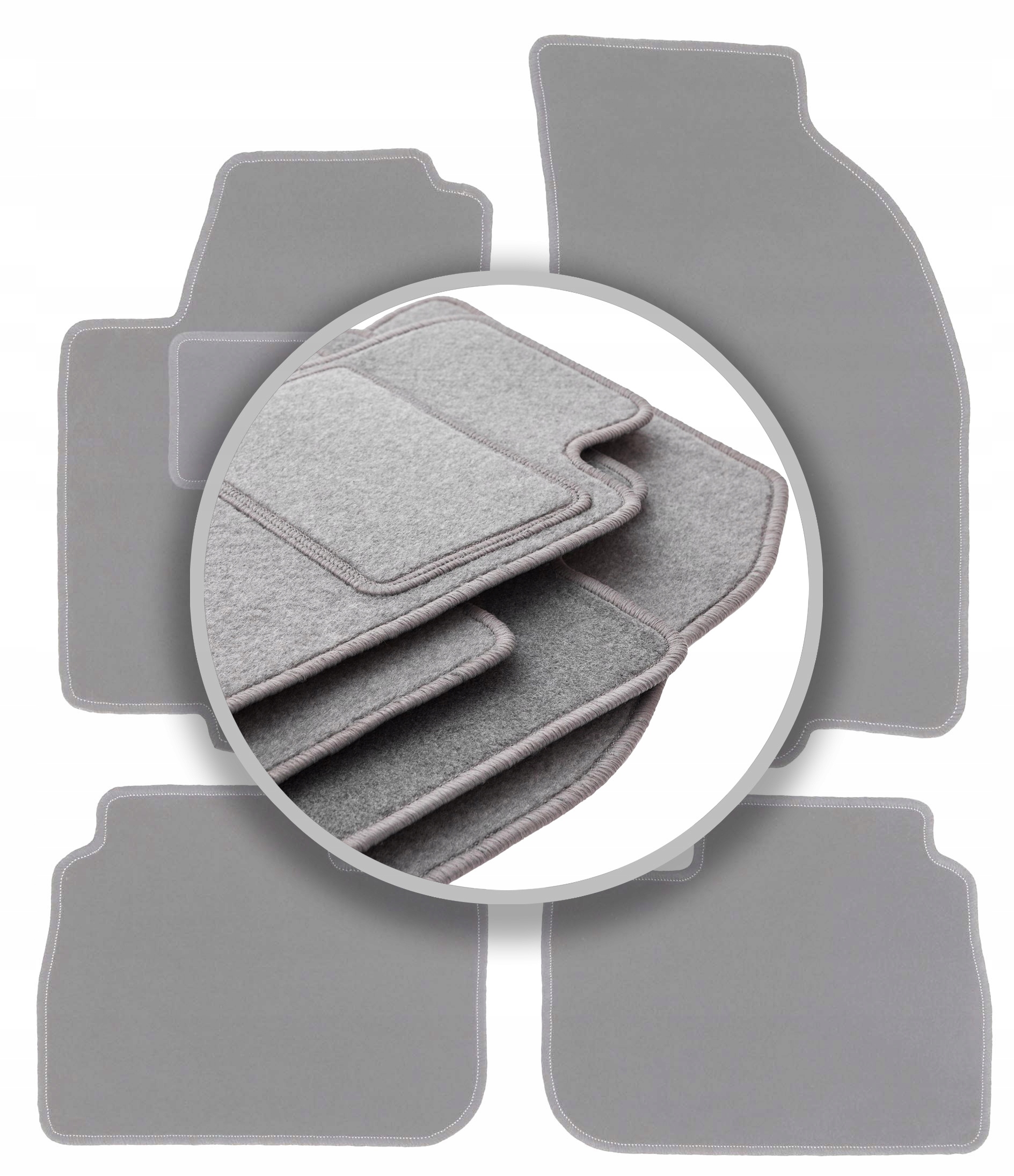 Velurové koberce Oslo šedé pro: Alfa Romeo 156 sedan, kombi, estate 2000-2