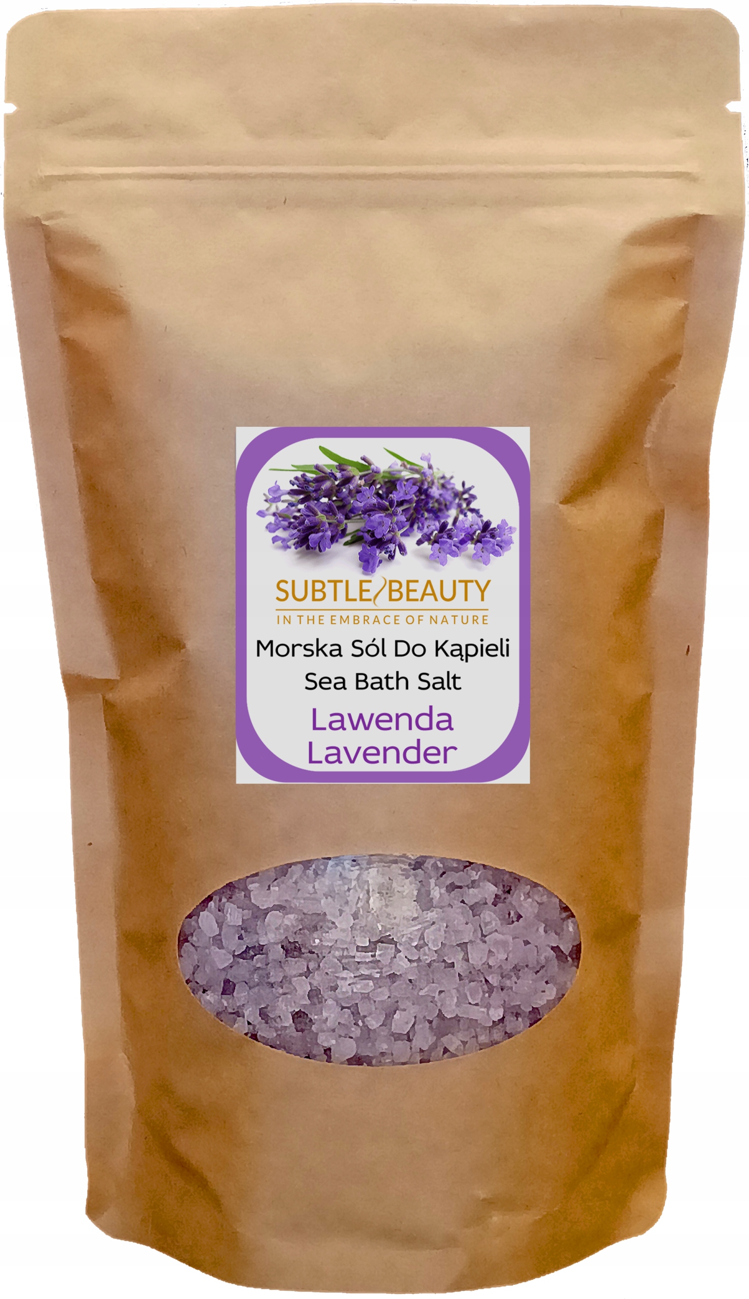 Morska Sól Do Kąpieli - Lawendowa - Subtle Beauty