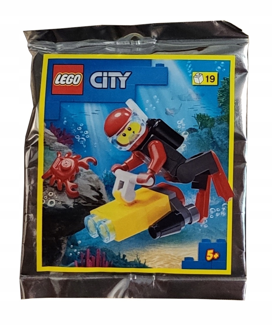 Zestaw Lego City Minifigure Polybag Diver and Crab #952107