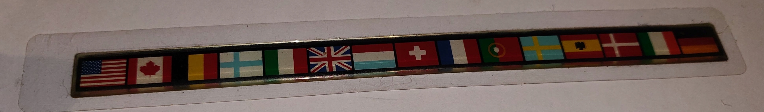 Stara Naklejka emblemat 15 krajów Formula One 80'