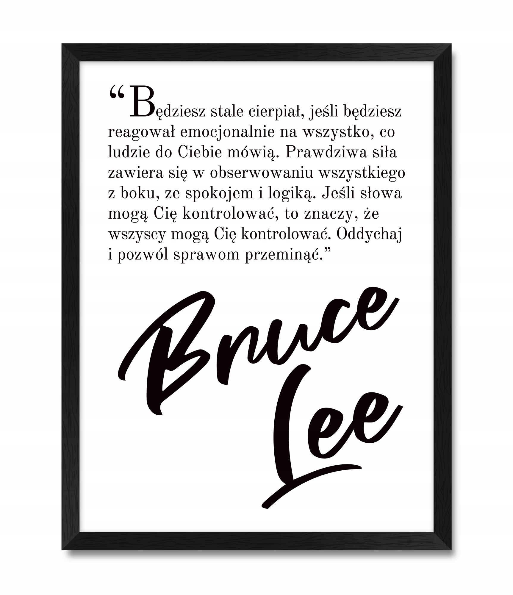 

Obraz motywacyjny do salonu sypialni Bruce Lee A3