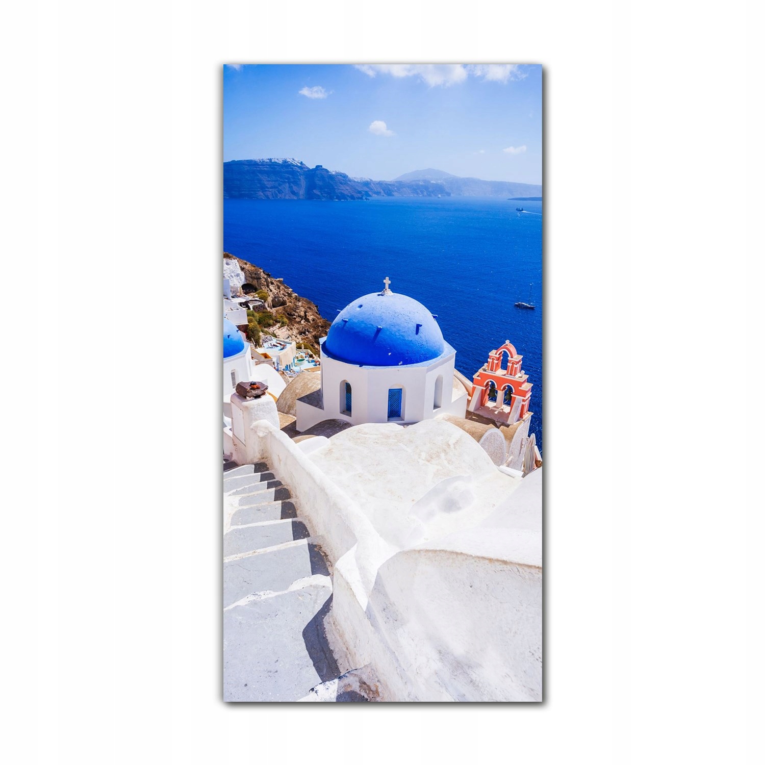 

Obraz na szkle do sypialni 70x140 Santorini wieś
