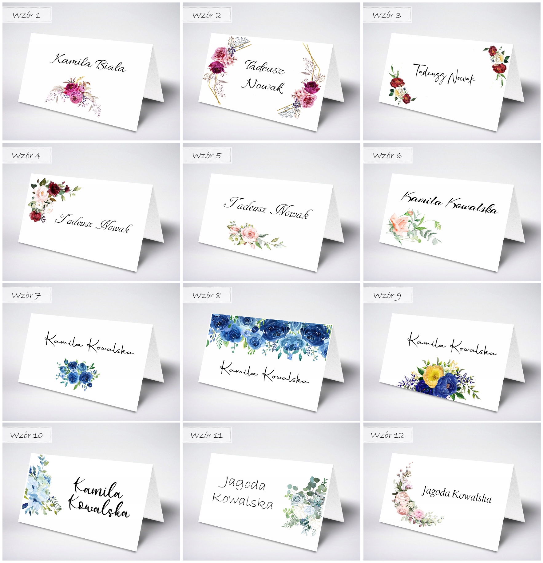 WINIETKI winiety winetki na stół wesele 6szt Marka Margot