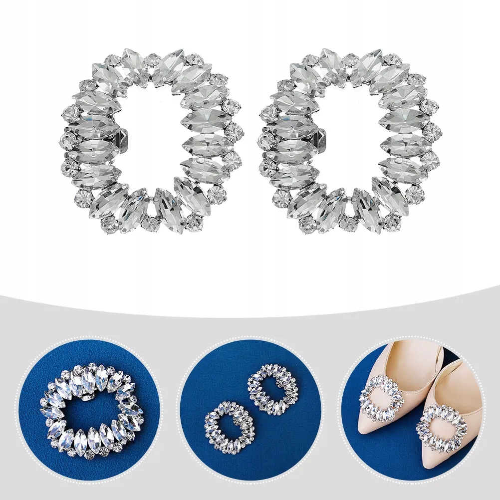 Ozdobne klipsy do butów z kryształkami Marka inna