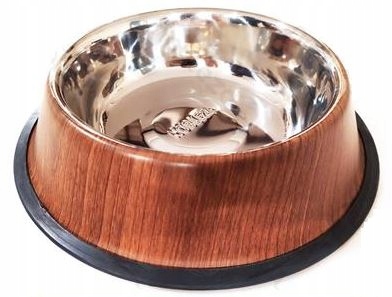 

Miska S dla psa metal antypoślizgowa 0,45L brązowa