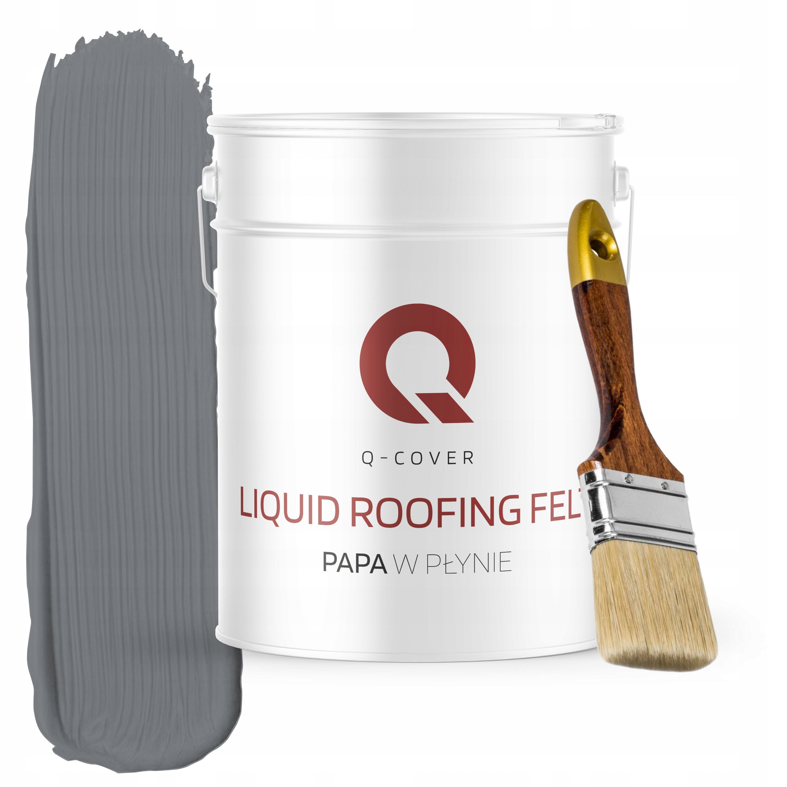 Tekutý tesniaci prostriedok 13 kg Spoľahlivý pre strešný plech Šedá štetec