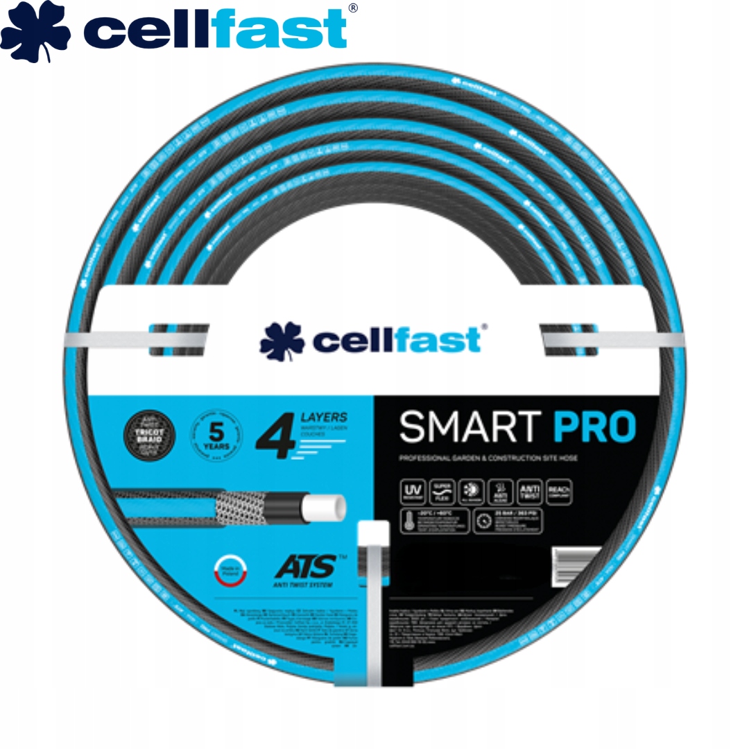 Wąż ogrodowy 4-warstwowy Cellfast Smart Pro Ats 1/2" 30m