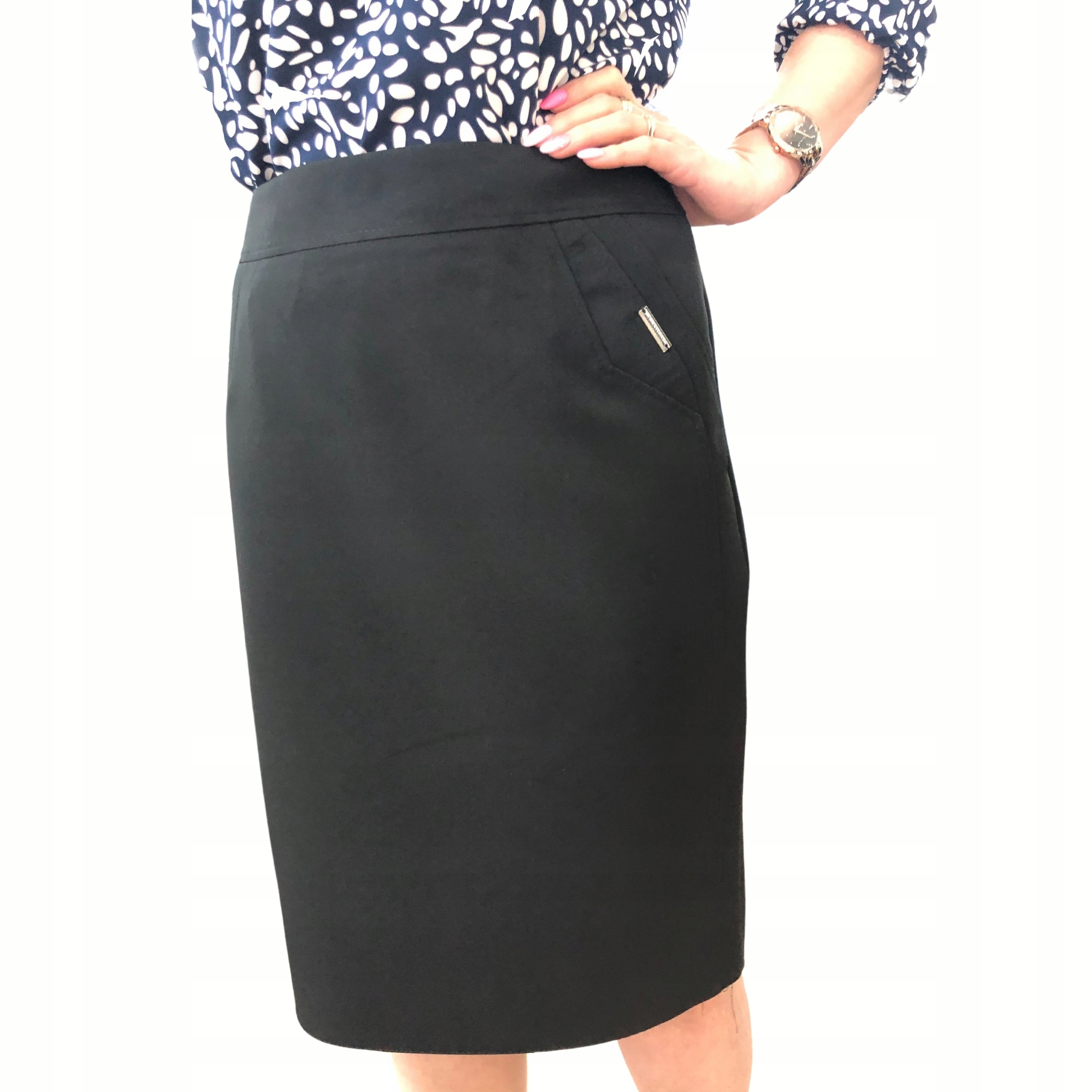 D29 SPÓDNICA BIZNESS FASION CZARNA R.46